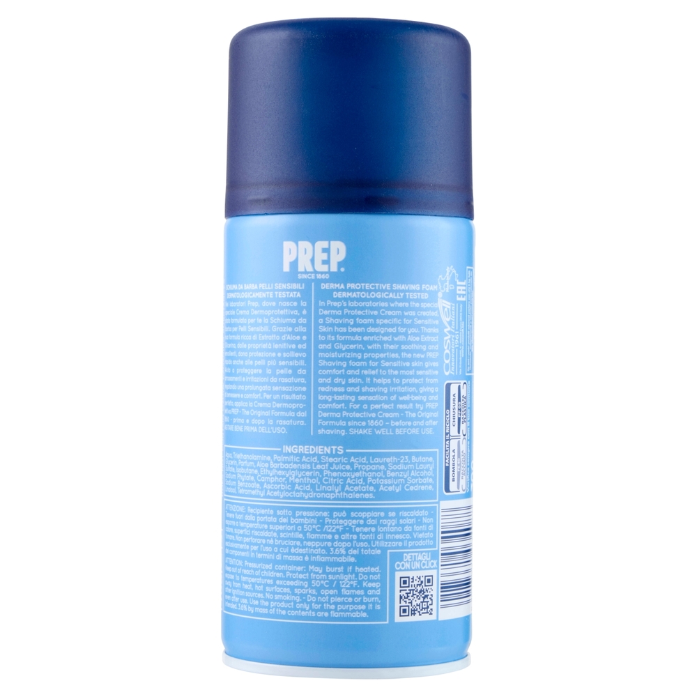 Prep Schiuma da barba pelli sensibili 300 ml